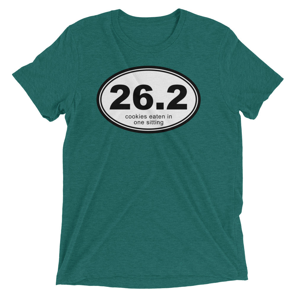 26.2 Cookies Eaten In One Sitting Men's Tri-Blend Tee Hoodie, Sweatshirt | CoreVibeTees.com (Image 1)