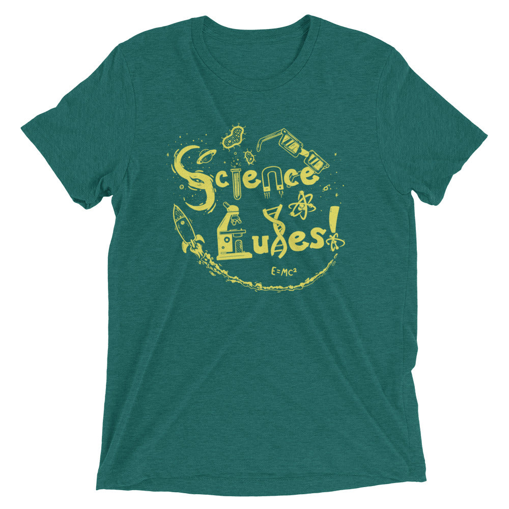 Science Rules! Men's Tri-Blend Tee Hoodie, Sweatshirt | CoreVibeTees.com (Image 1)