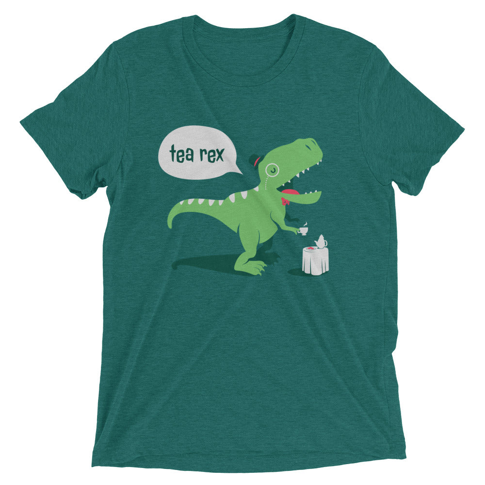 Tea Rex Men's Tri-Blend Tee Hoodie, Sweatshirt | CoreVibeTees.com (Image 1)