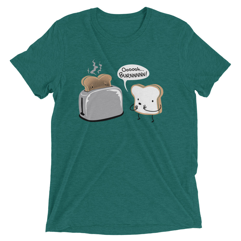 Oooooh...BURNNNNN! Men's Tri-Blend Tee Hoodie, Sweatshirt | CoreVibeTees.com (Image 3)