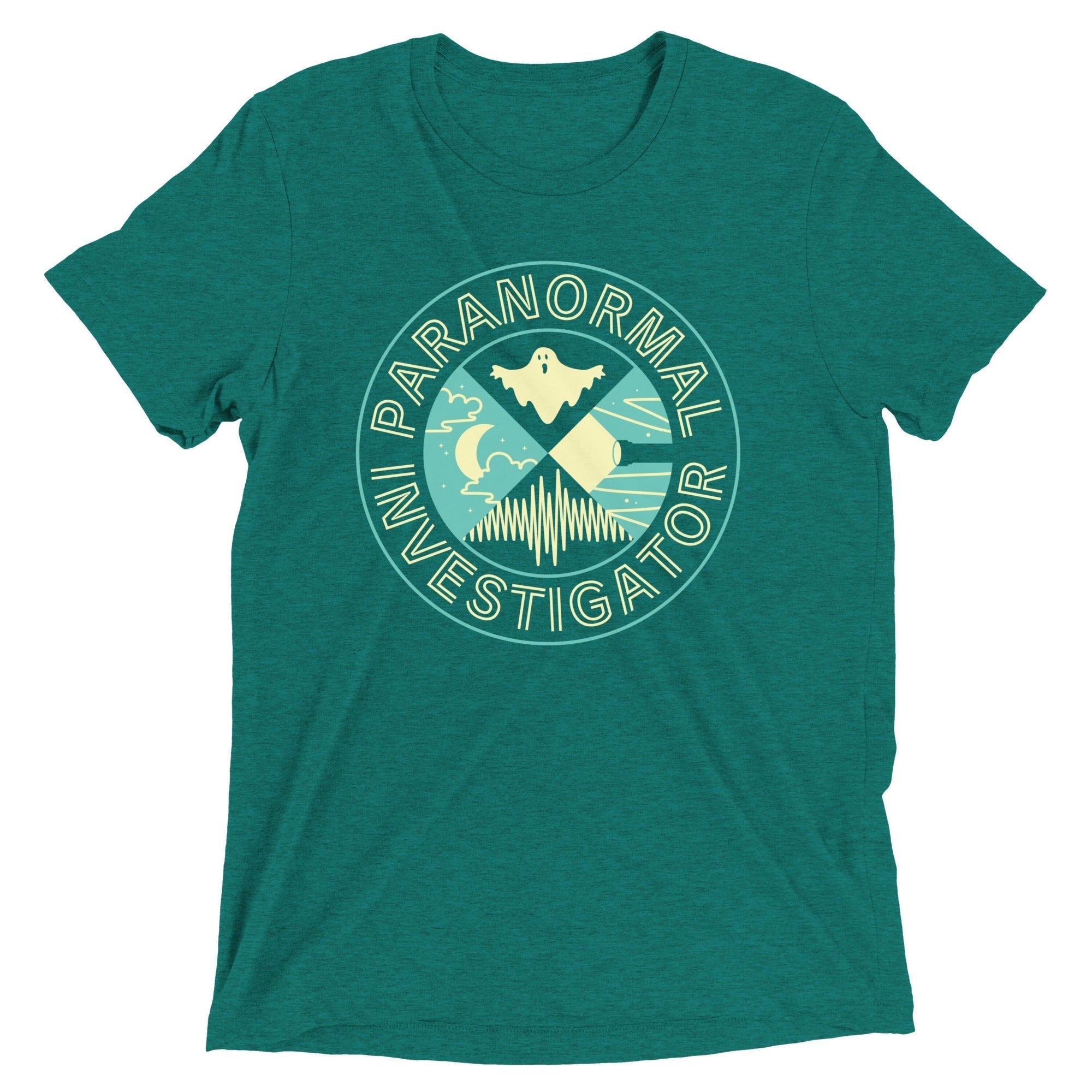 Paranormal Investigator Men's Tri-Blend Tee Hoodie, Sweatshirt | CoreVibeTees.com (Image 3)