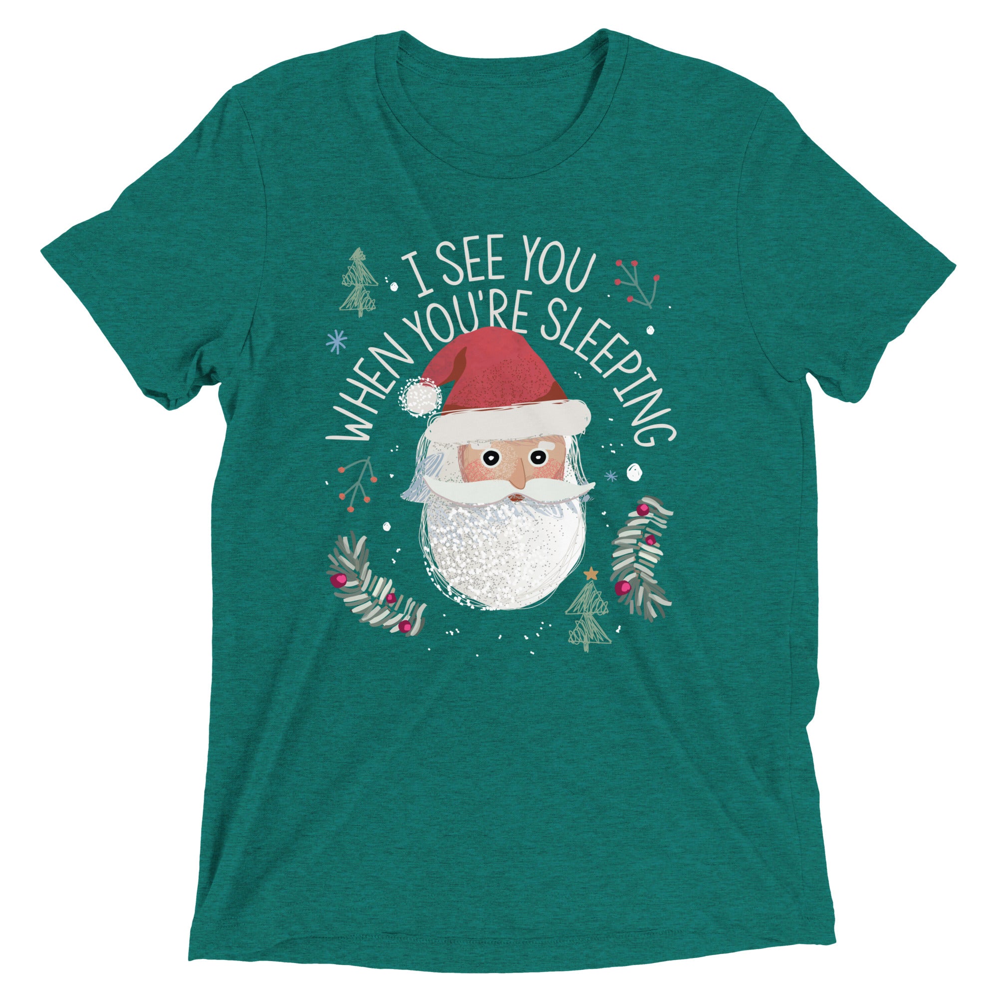 I See You When You're Sleeping Men's Tri-Blend Tee Hoodie, Sweatshirt | CoreVibeTees.com (Image 4)