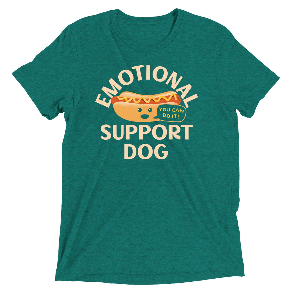 Emotional Support Dog Men's Tri-Blend Tee Hoodie, Sweatshirt | CoreVibeTees.com (Image 4)