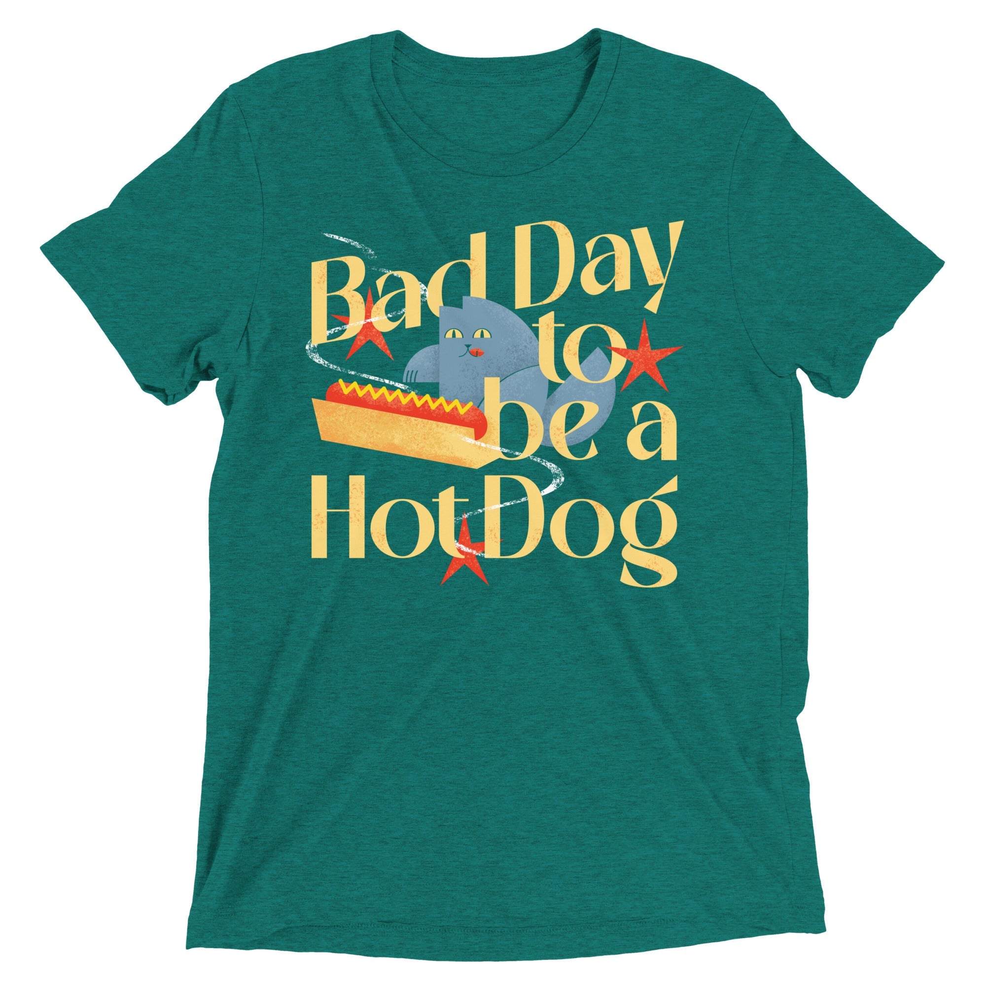Bad Day To Be A Hot Dog Men's Tri-Blend Tee