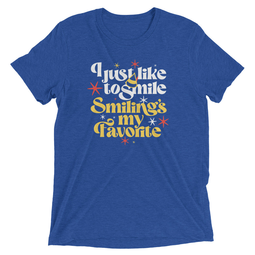 I Just Like To Smile Smiling's My Favorite Men's Tri-Blend Tee Hoodie, Sweatshirt | CoreVibeTees.com (Image 4)
