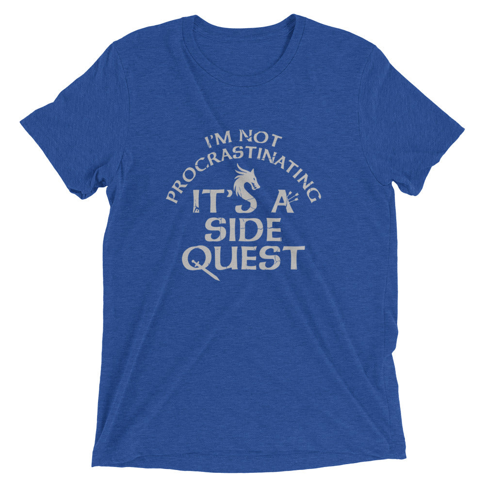 I'm Not Procrastinating, It's A Side Quest Men's Tri-Blend Tee Hoodie, Sweatshirt | CoreVibeTees.com (Image 2)