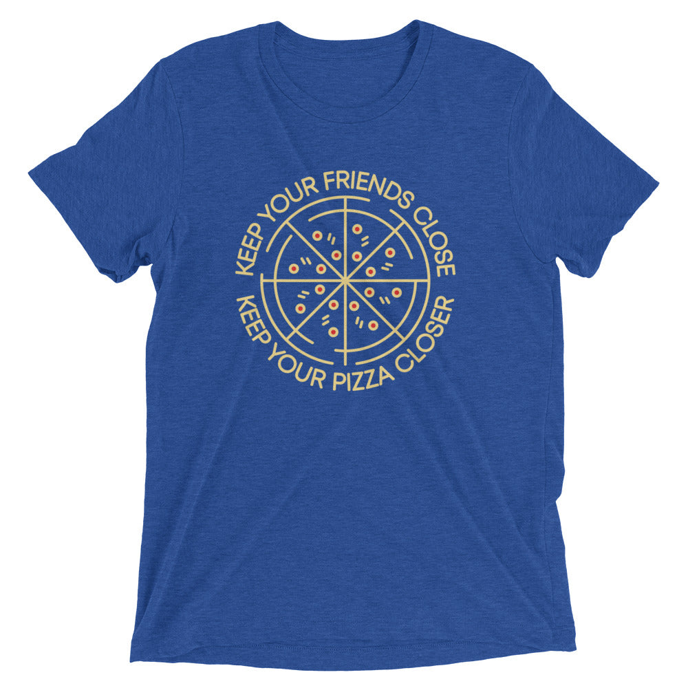 Keep Your Pizza Closer Men's Tri-Blend Tee Hoodie, Sweatshirt | CoreVibeTees.com (Image 1)