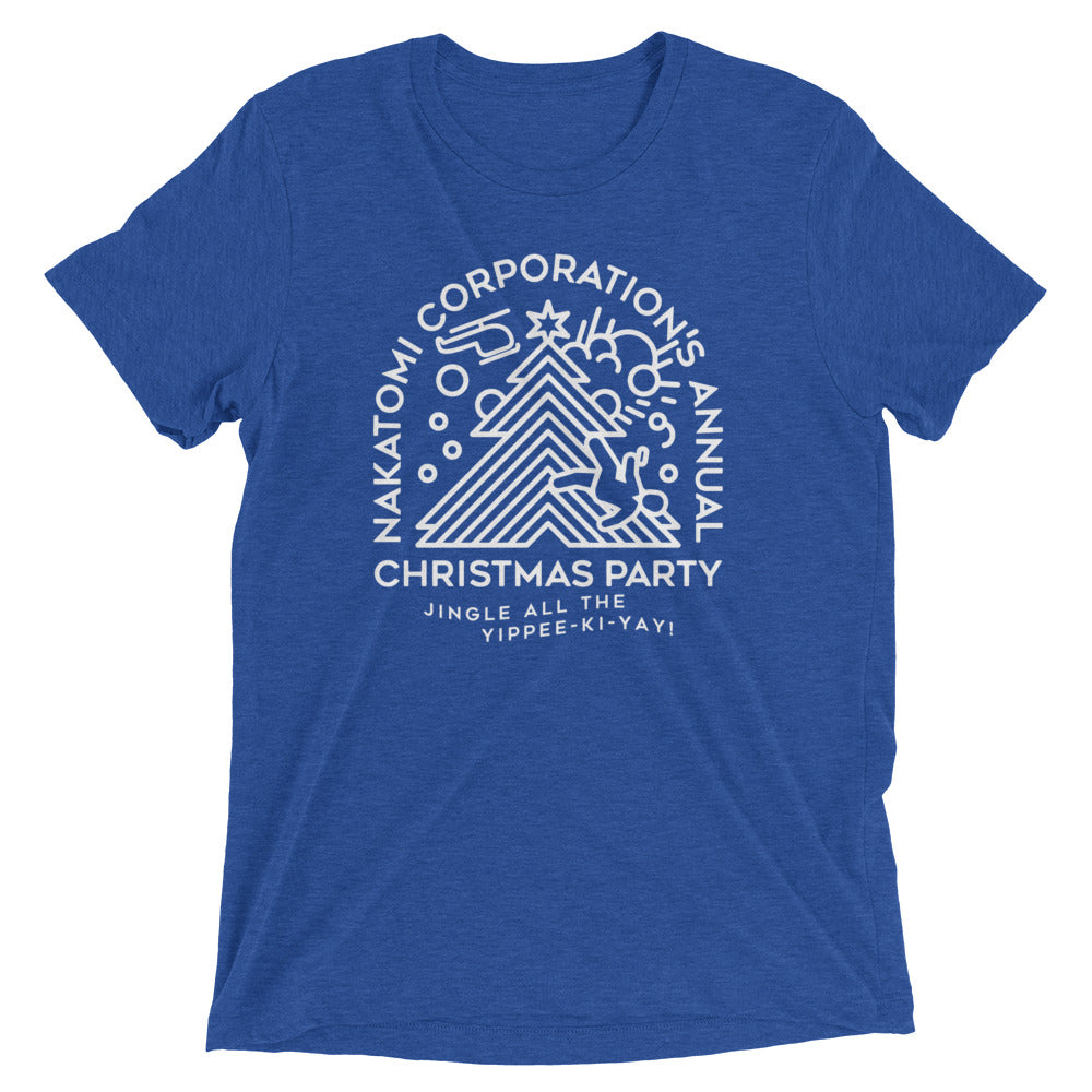 Nakatomi Christmas Party Men's Tri-Blend Tee Hoodie, Sweatshirt | CoreVibeTees.com (Image 4)