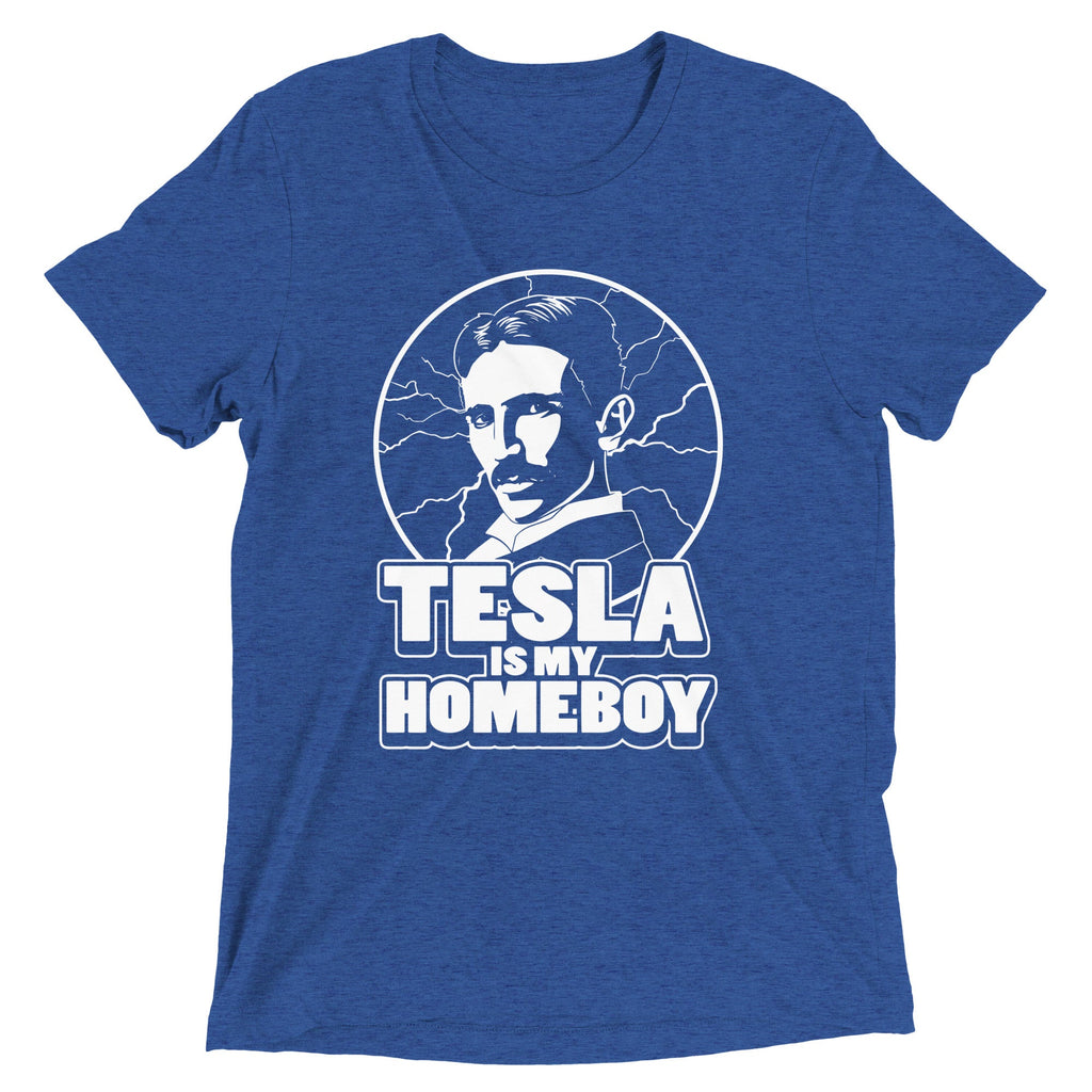 Tesla Is My Homeboy Men's Tri-Blend Tee Hoodie, Sweatshirt | CoreVibeTees.com (Image 3)