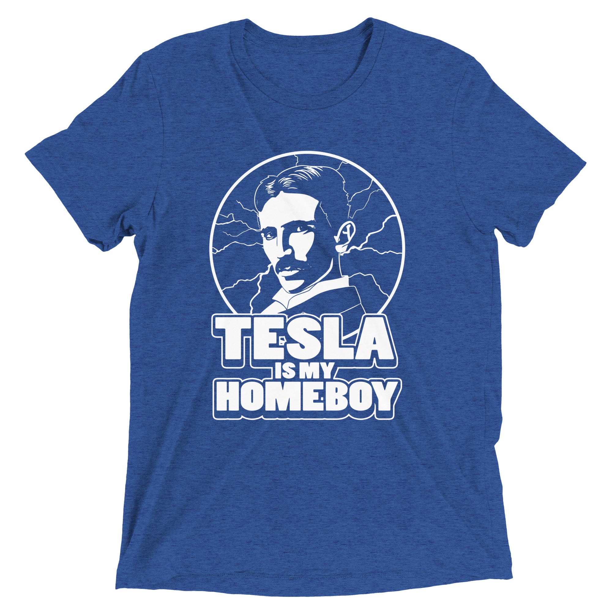 Tesla Is My Homeboy Men's Tri-Blend Tee Hoodie, Sweatshirt | CoreVibeTees.com (Image 3)