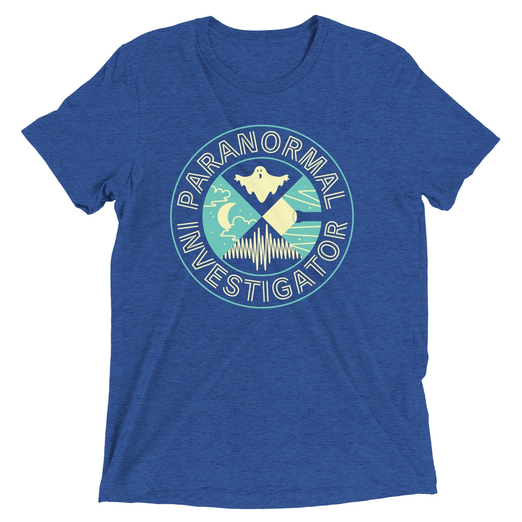 Paranormal Investigator Men's Tri-Blend Tee Hoodie, Sweatshirt | CoreVibeTees.com (Image 2)