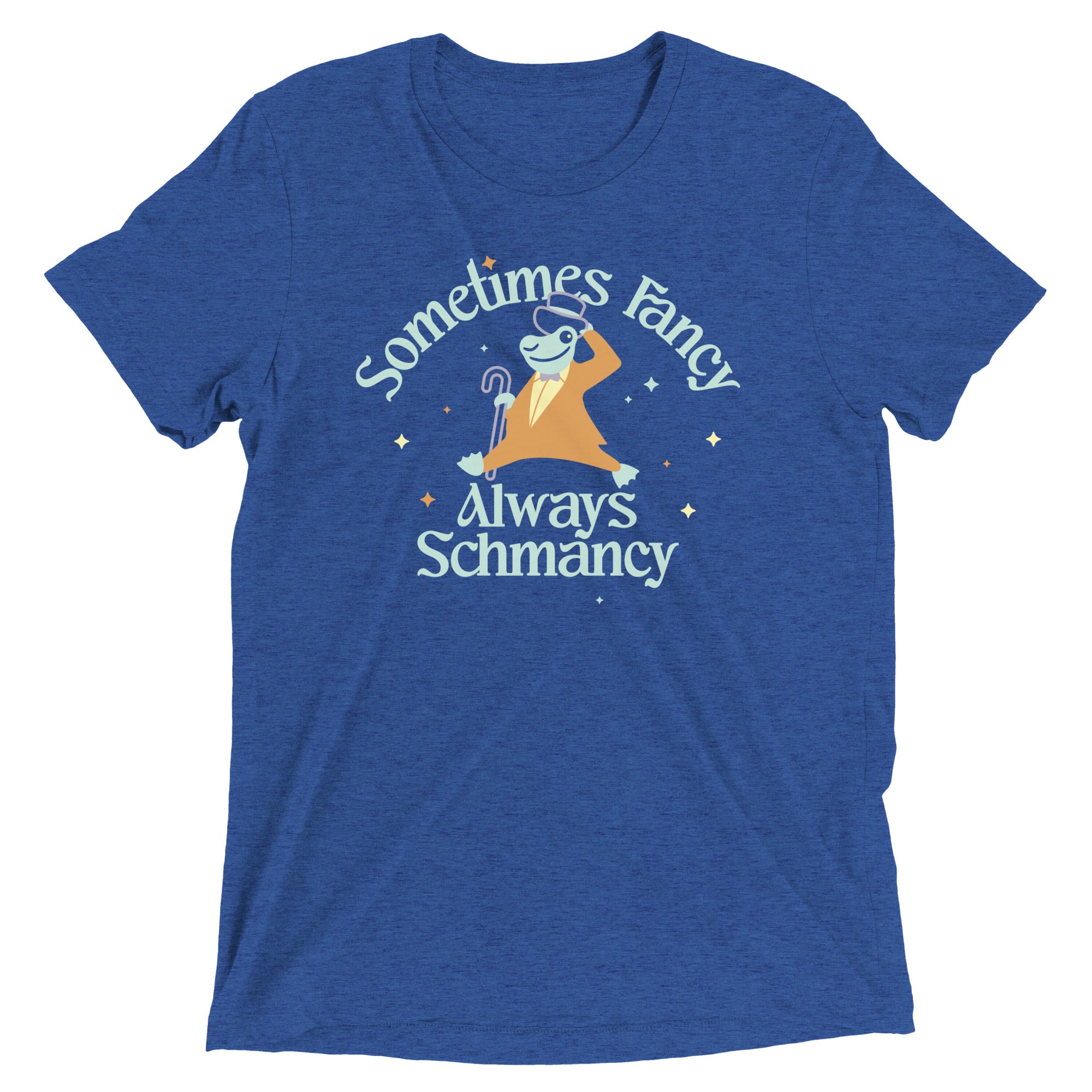 Sometimes Fancy Always Schmancy Men's Tri-Blend Tee Hoodie, Sweatshirt | CoreVibeTees.com (Image 3)