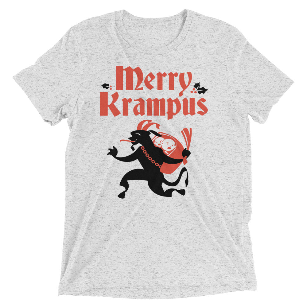 Merry Krampus Men's Tri-Blend Tee Hoodie, Sweatshirt | CoreVibeTees.com (Image 4)