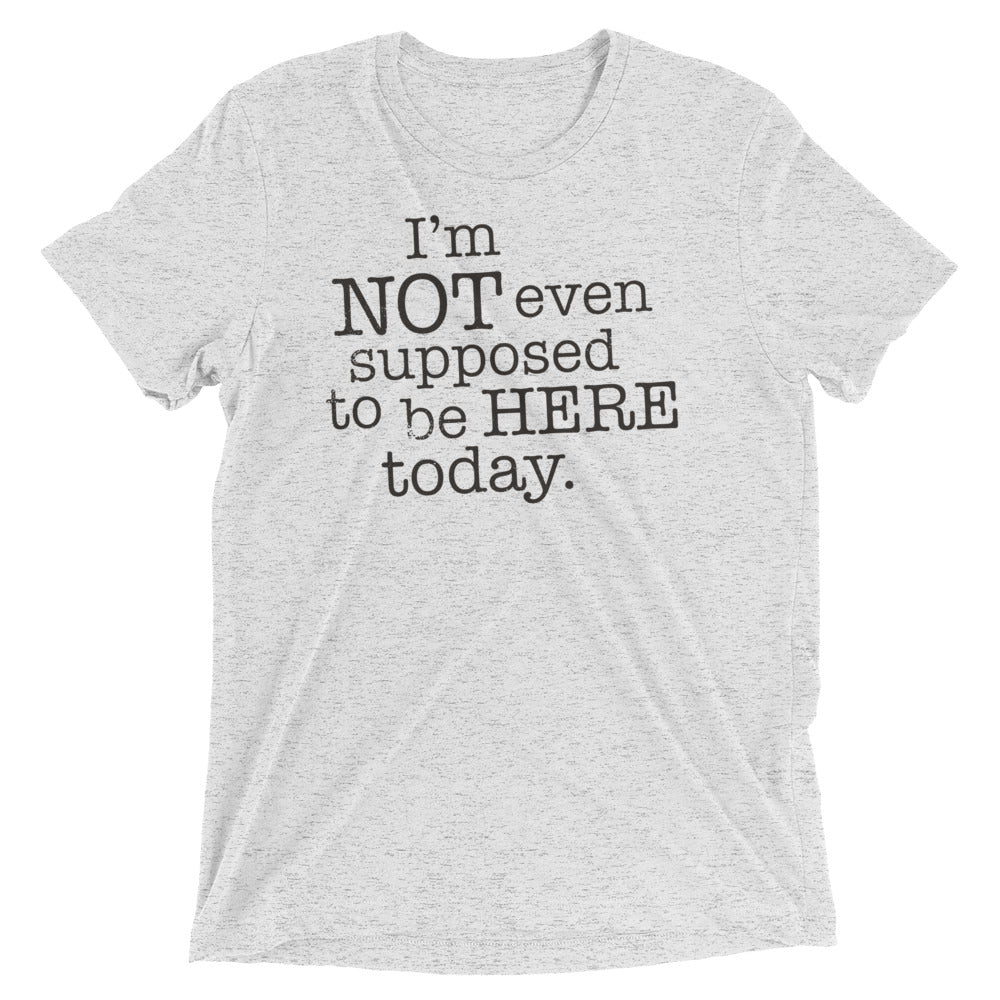 I'm Not Even Supposed To Be Here Today Men's Tri-Blend Tee Hoodie, Sweatshirt | CoreVibeTees.com (Image 5)
