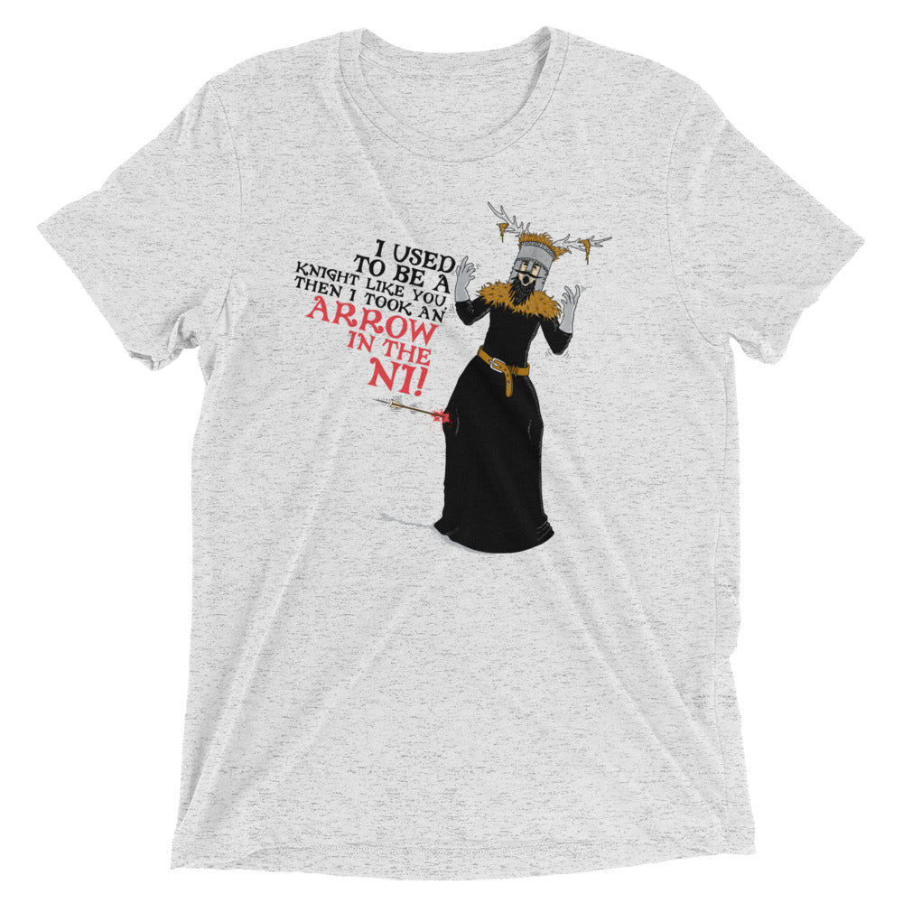 An Arrow In The Ni Men's Tri-Blend Tee Hoodie, Sweatshirt | CoreVibeTees.com (Image 1)