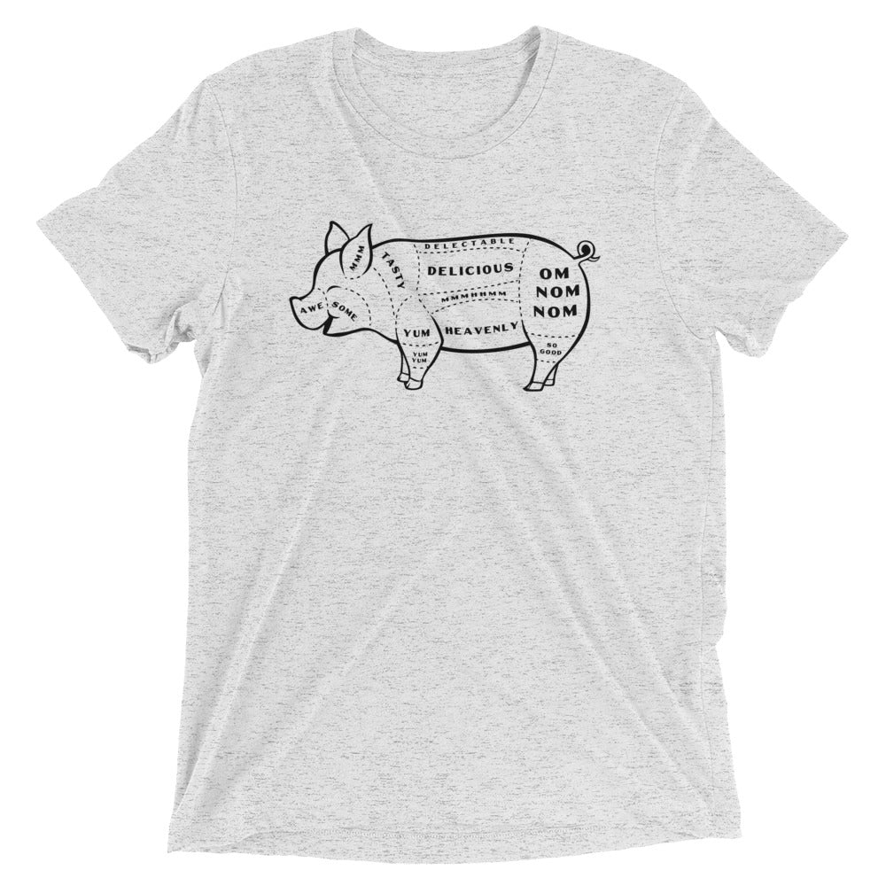 Tasty Pig Cuts Men's Tri-Blend Tee Hoodie, Sweatshirt | CoreVibeTees.com (Image 5)