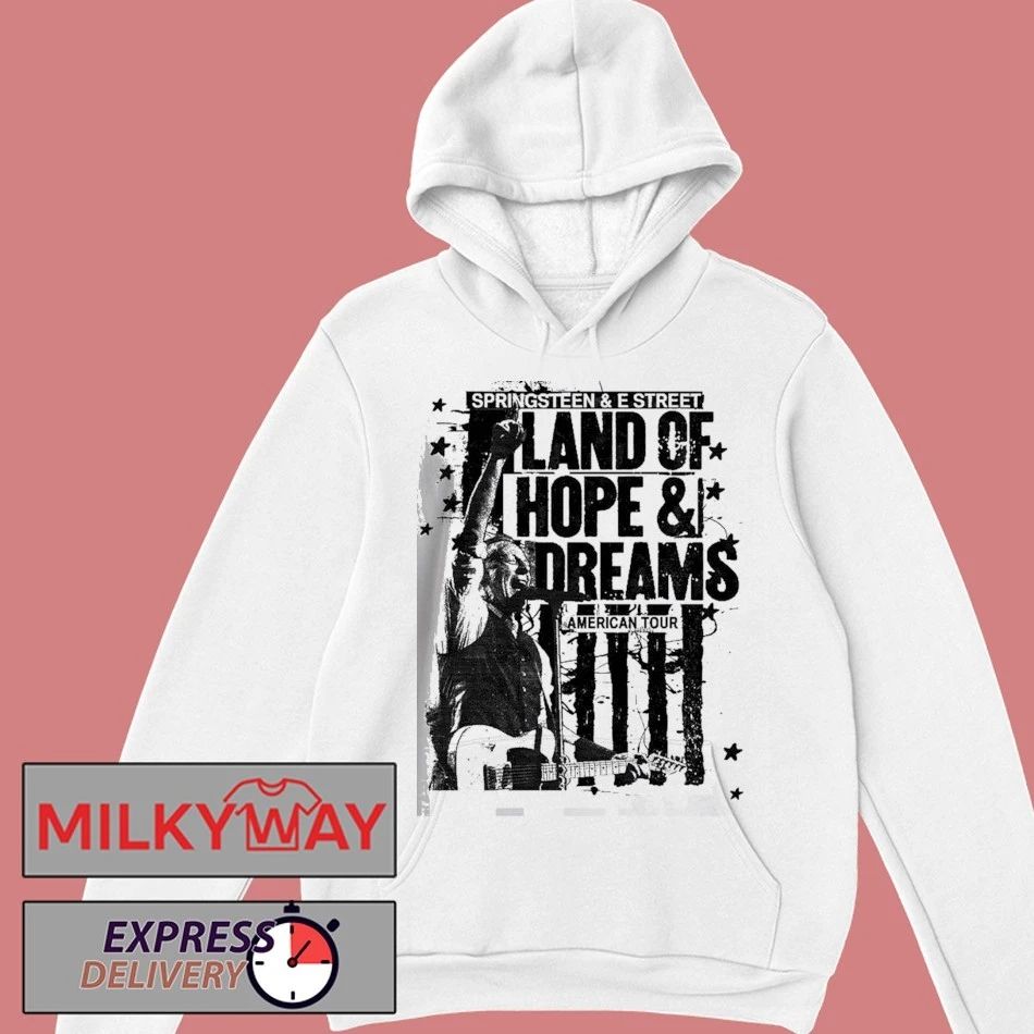 Bruce Springsteen And E Street Band Land Of Hope And Dreams American Tour 2026 Schedule Dates Two Sided T-Shirt