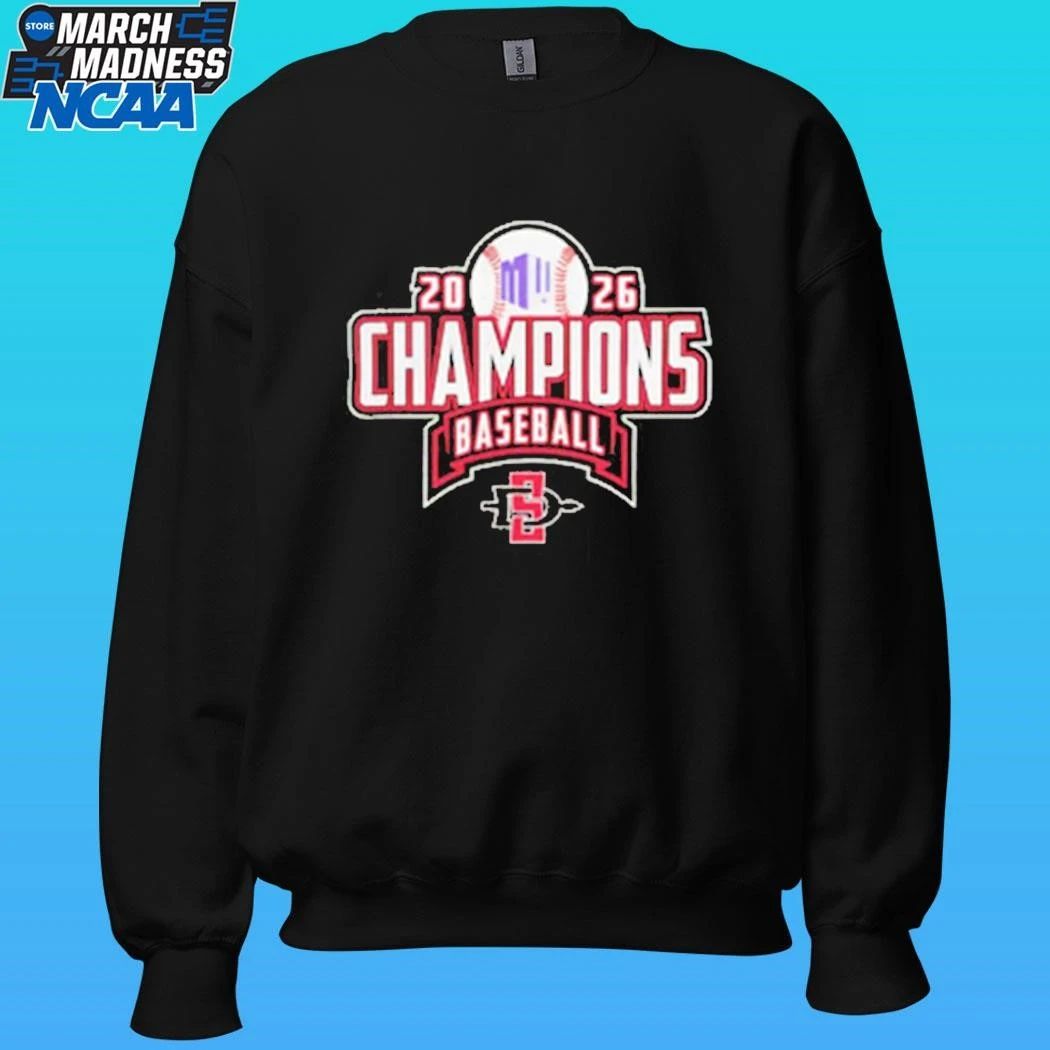 San Diego State Aztecs Ncaa Regular Season Champions Baseball 2026 Shirt