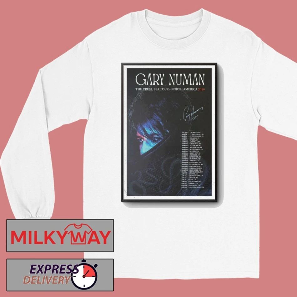Gary Numan The Cruel Sea Tour North America 2026 Poster shirt
