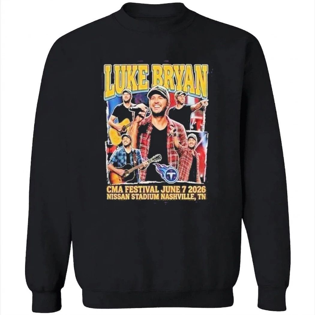 Luke Bryan CMA Festival June 7 2026 Nissan Stadium Nashville SoFi Sponsored Vintage Bootleg Collab Tennessee Titans NFL Shirt