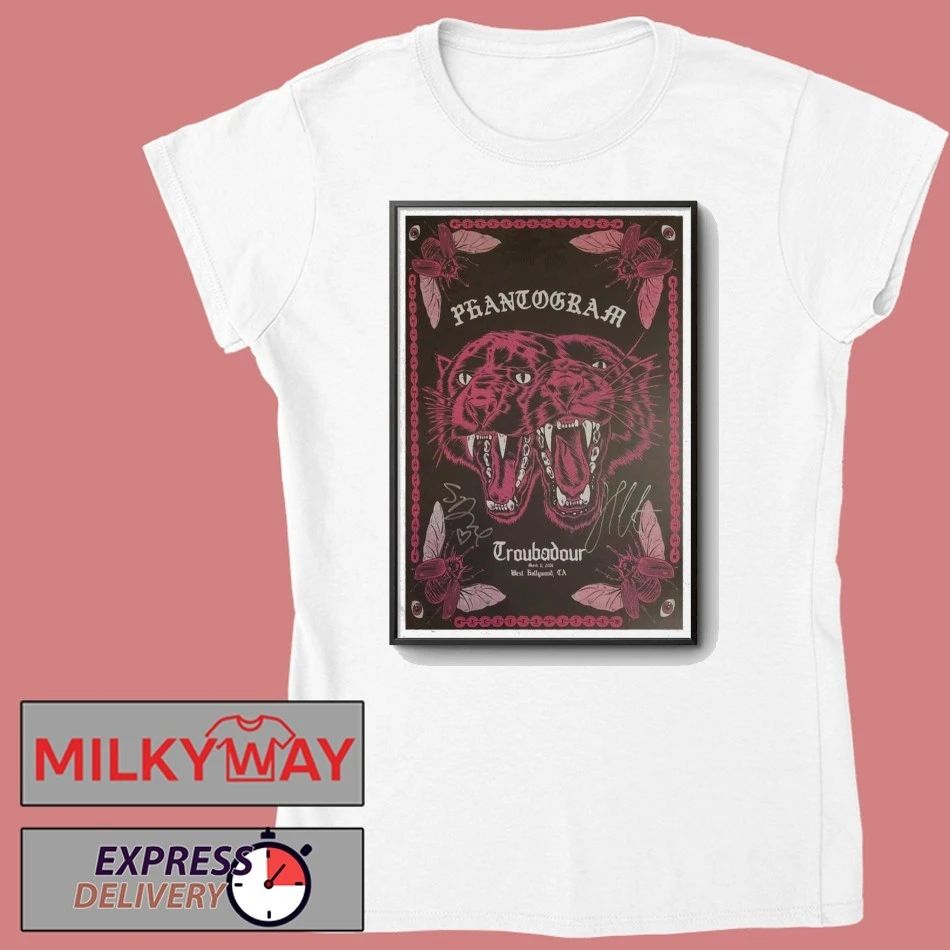 Phantogram 11 3 2026 West Hollywood Signed Poster shirt