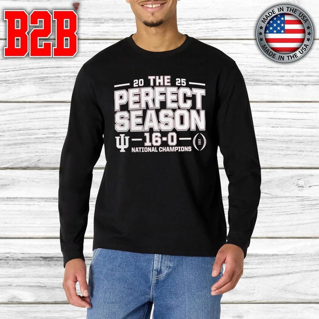 Indiana Hoosiers Outerstuff College Football Playoff 2025 National Champions Perfect Season Shirt