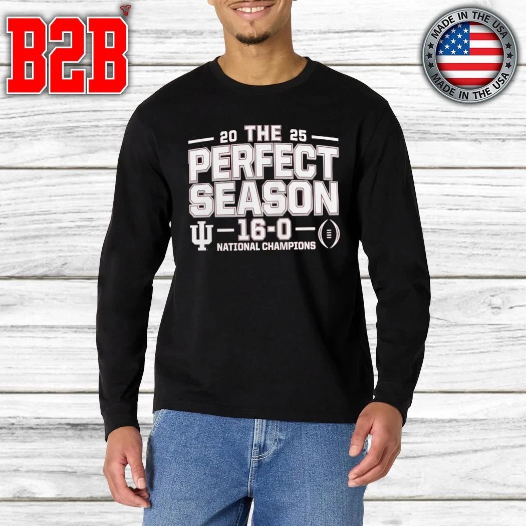 Indiana Hoosiers Outerstuff College Football Playoff 2025 National Champions Perfect Season Shirt