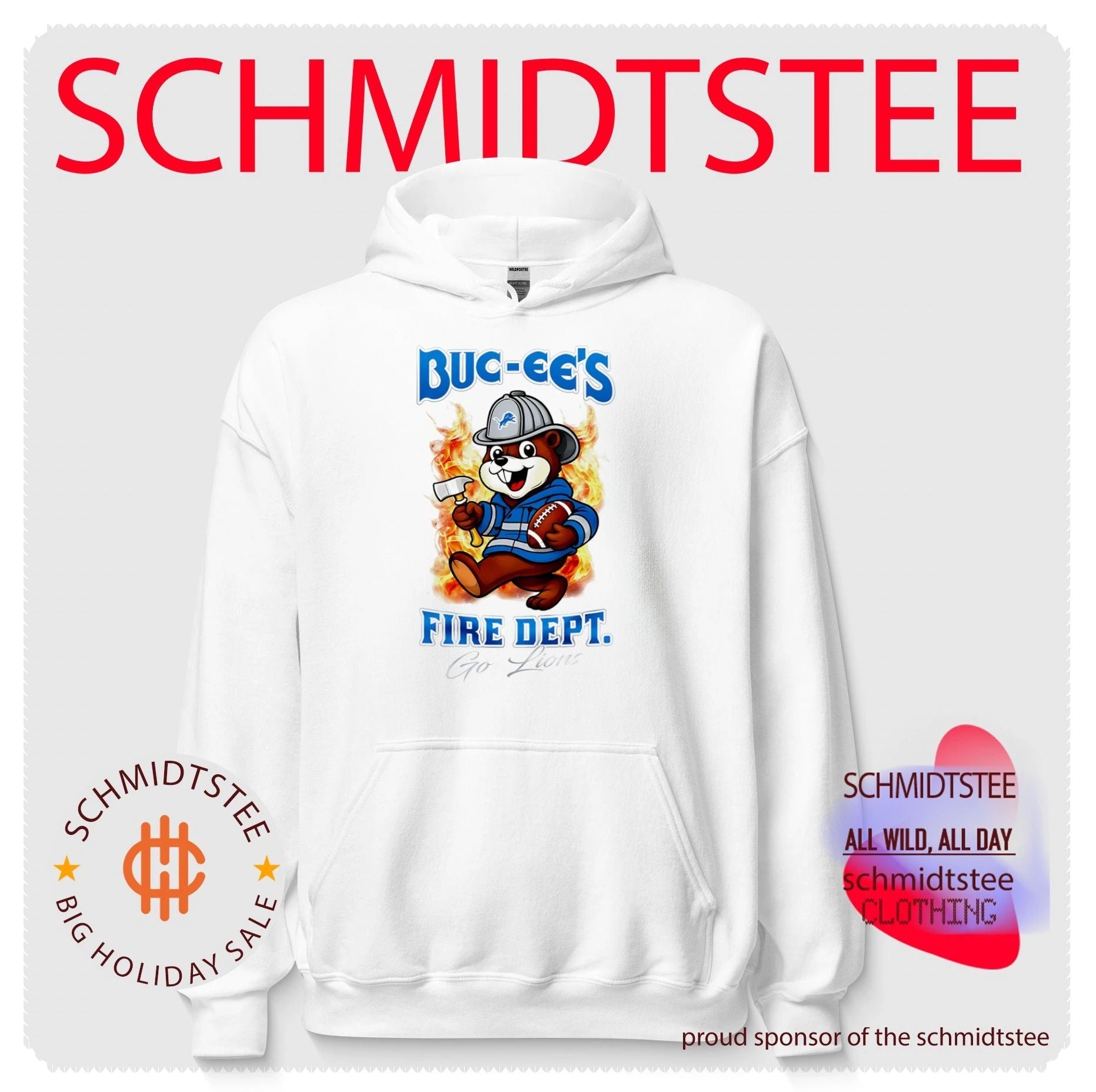 Detroit Lions Buc-Ee’s Fire Dept go Bears Firefighter Strong shirt