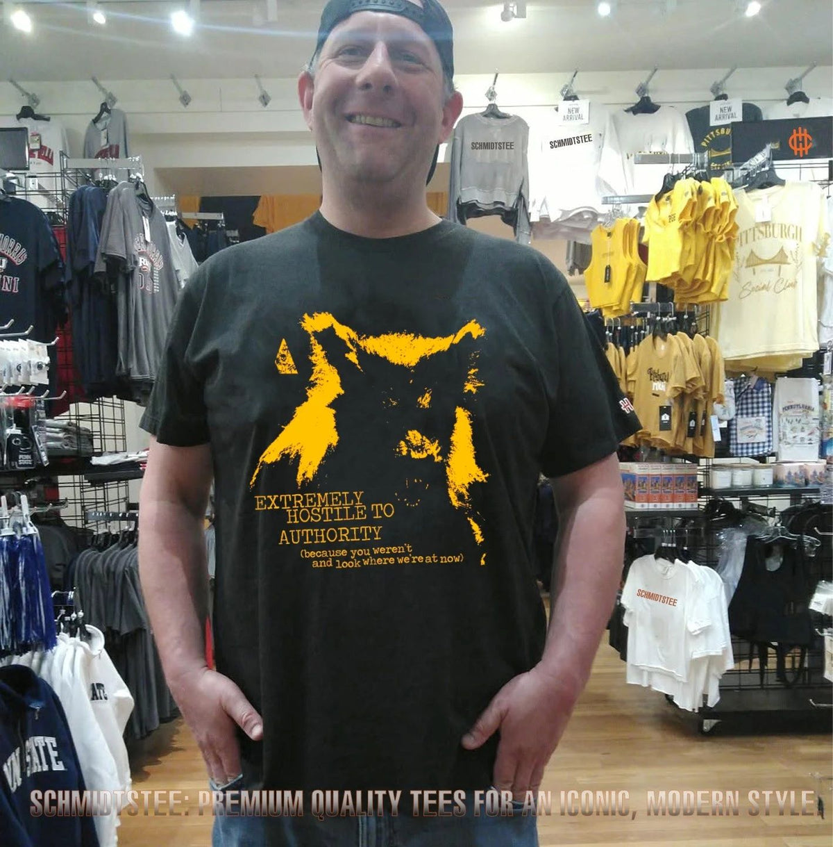 Extremely Hostile to Authority Anarchy Wolf shirt