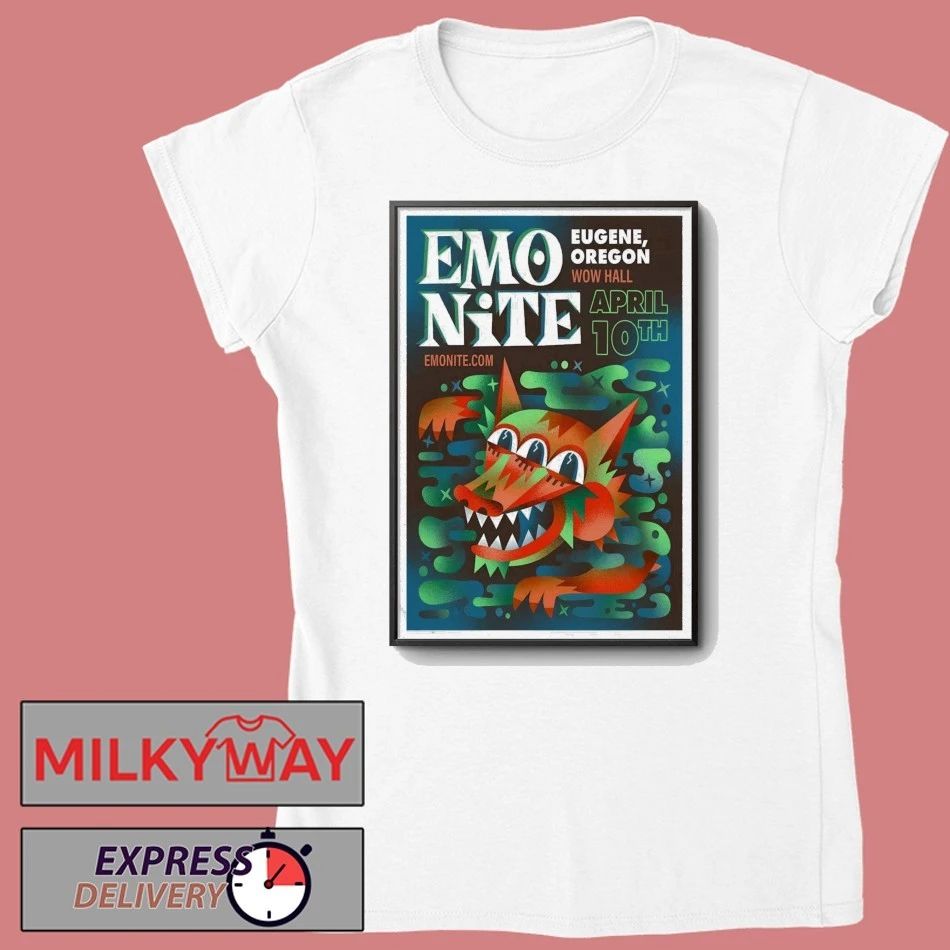 Emo Nite Apr 10 2026 WOW Hall in Eugene OR Poster shirt