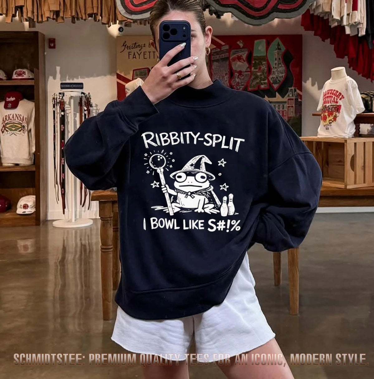 Frog ribbity-split I bowl like shit shirt