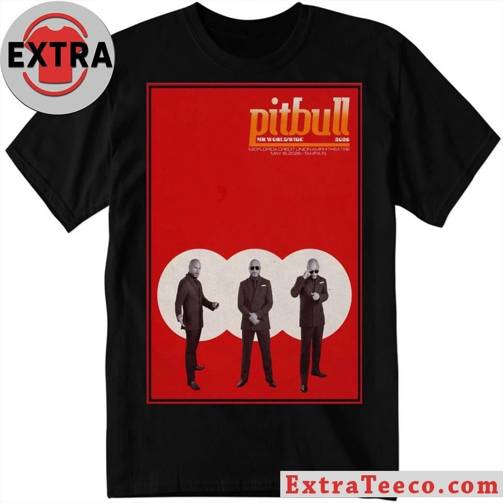 Pitbull May 16 2026 MIDFLORIDA Credit Union Amphitheatre in Tampa FL Poster Shirt