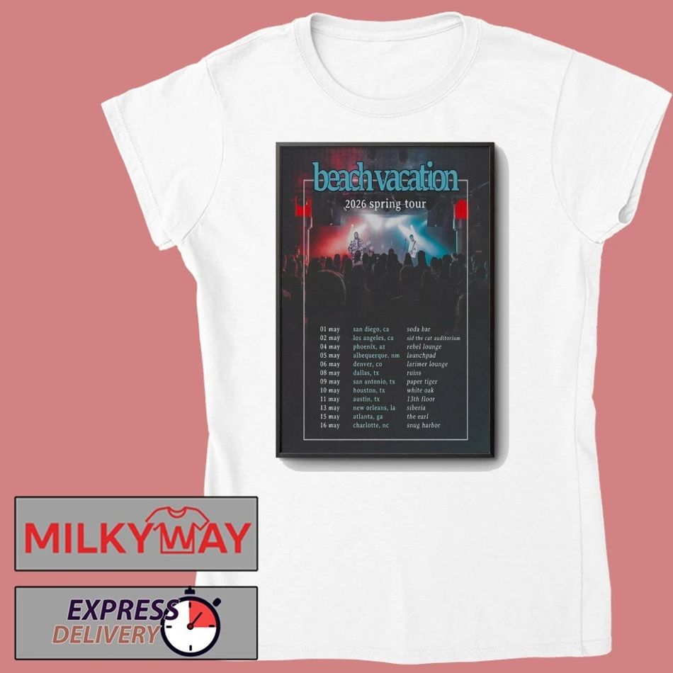 Poster Beach Vacation 2026 Tour Spring shirt