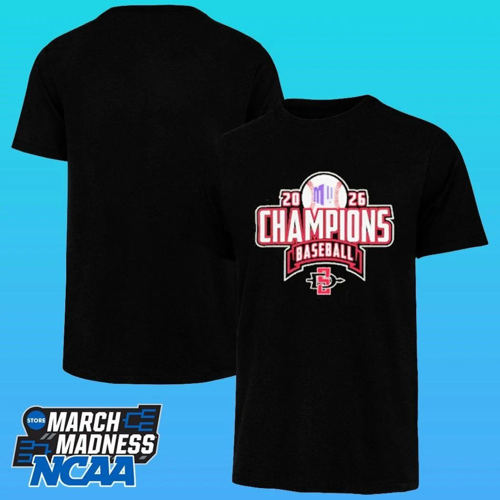San Diego State Aztecs Ncaa Regular Season Champions Baseball 2026 Shirt
