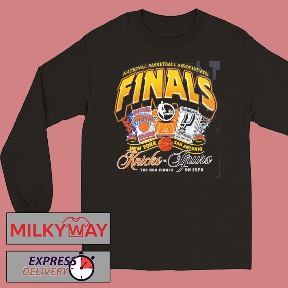 2026 NBA Championship Finals X ESPN New York Knicks Vs San Antonio Spurs Head To Head Ticket T-Shirt