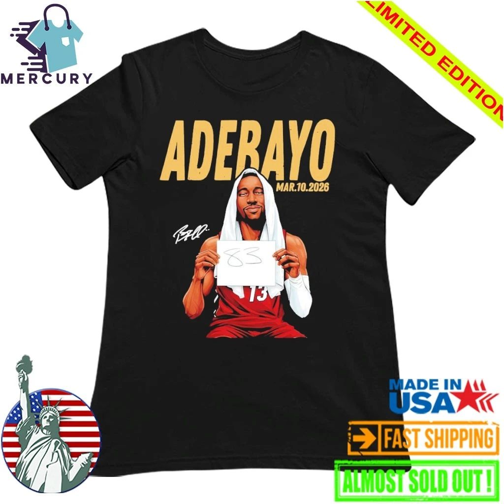 Bam Adebayo Miami 2026 History Adebayo #13 83 points For Bam NBA Signature Shirt
