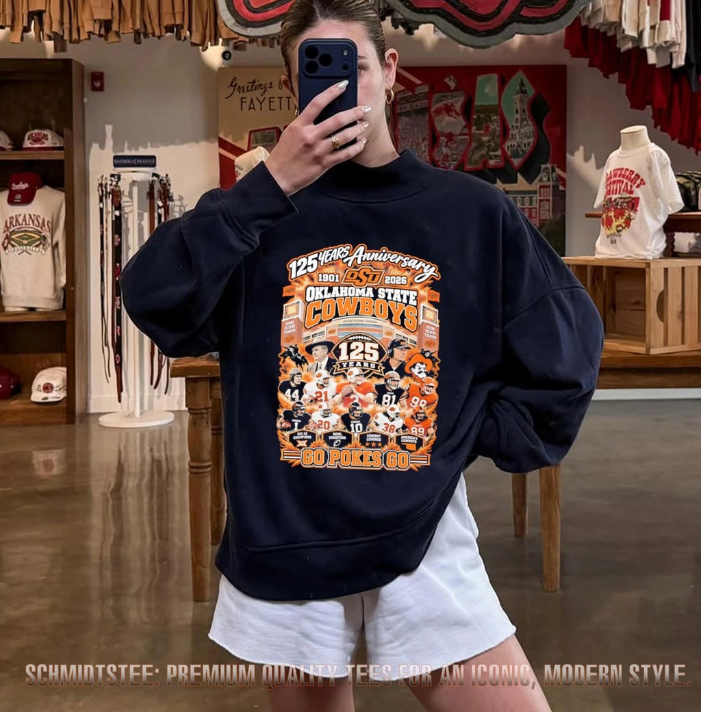 Oklahoma State Cowboys 125 years Anniversary 1901-2026 go Pokes go shirt
