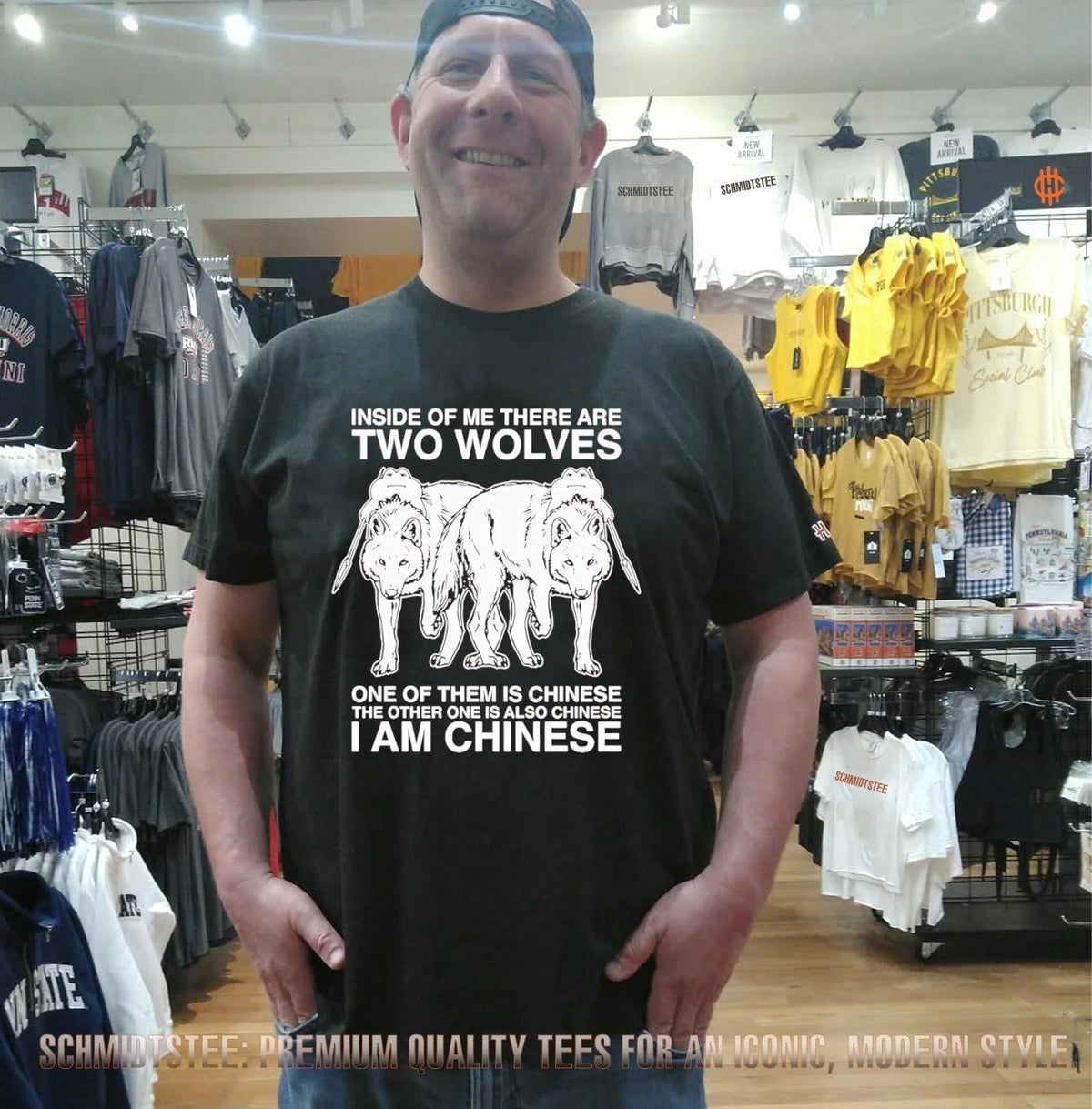 Inside of me there are two wolves one of them is Chinese the other one is also Chinese shirt
