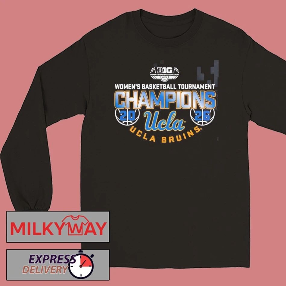 UCLA Bruins Women’s Basketball Back To Back Big 10 Tournament Champions Locker Room T-Shirt