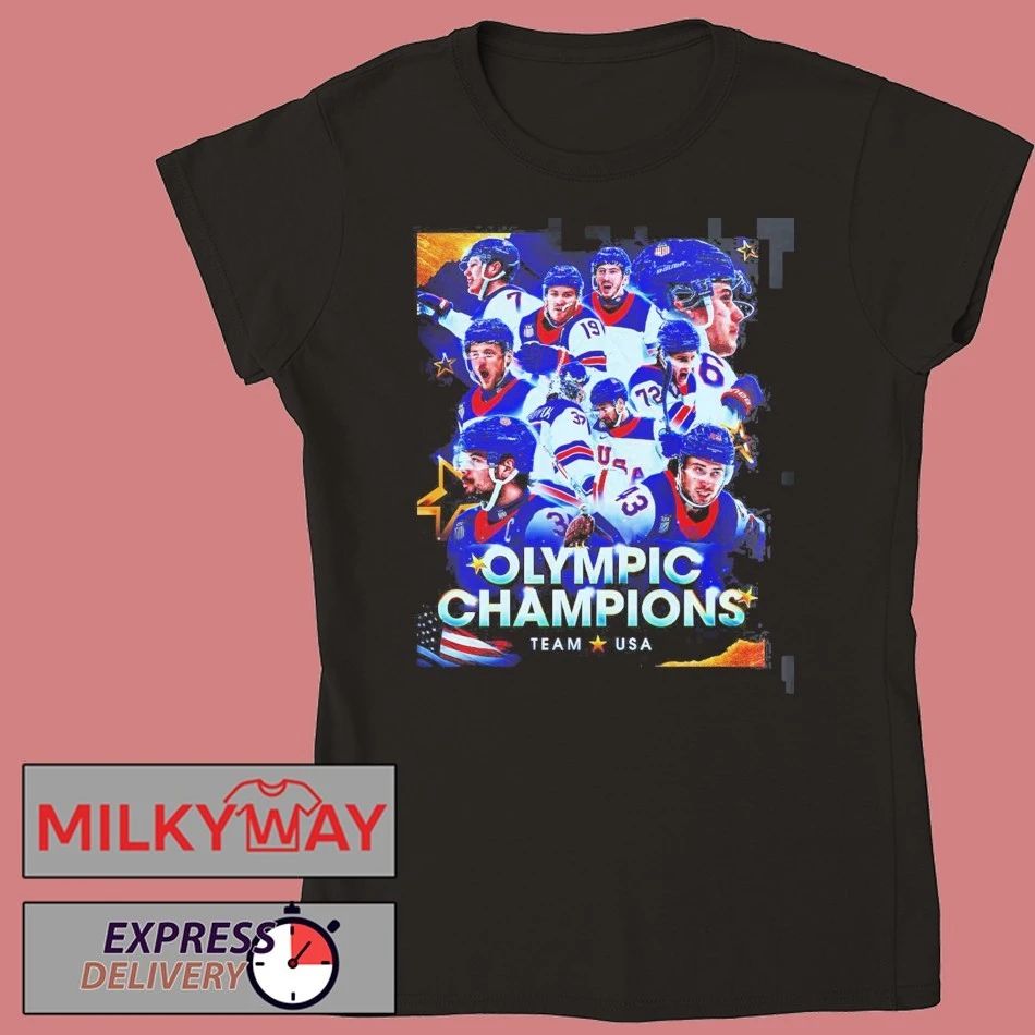 USA Men’s Olympic Hockey Team Winter Olympic Milano Cortina 2026 Gold Medal Champions T-Shirt