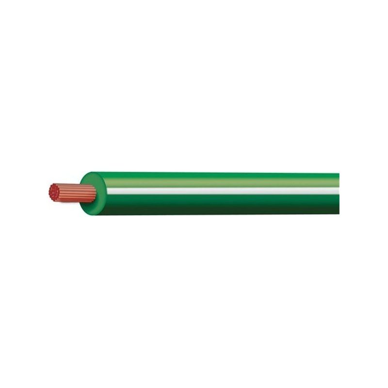 Tycab Single Cable Core Tracer 3mm 10A 30M Green White CB003A1-030GNWE