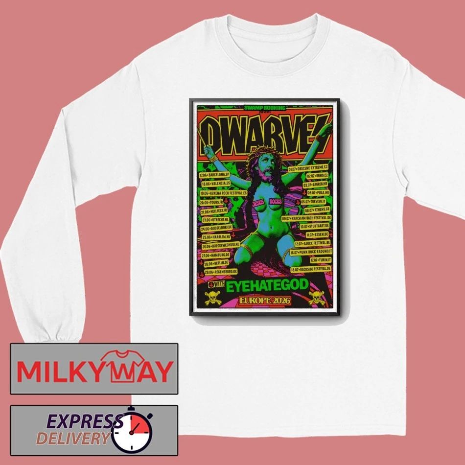 The Dwarves Europe 2026 Tour Poster shirt