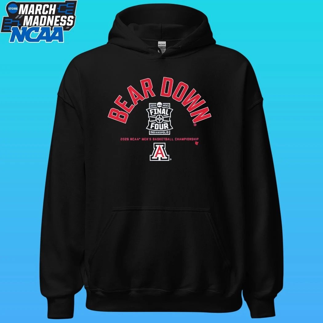 Arizona Wildcats Mbb Bear Down 2026 Final Four Shirt