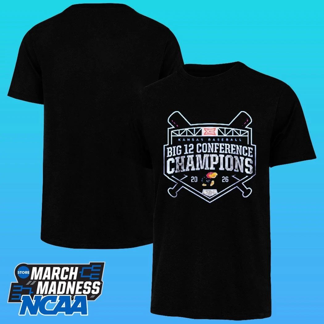 Kansas Baseball Big 12 Conference Champions 2026 Blue Shirt