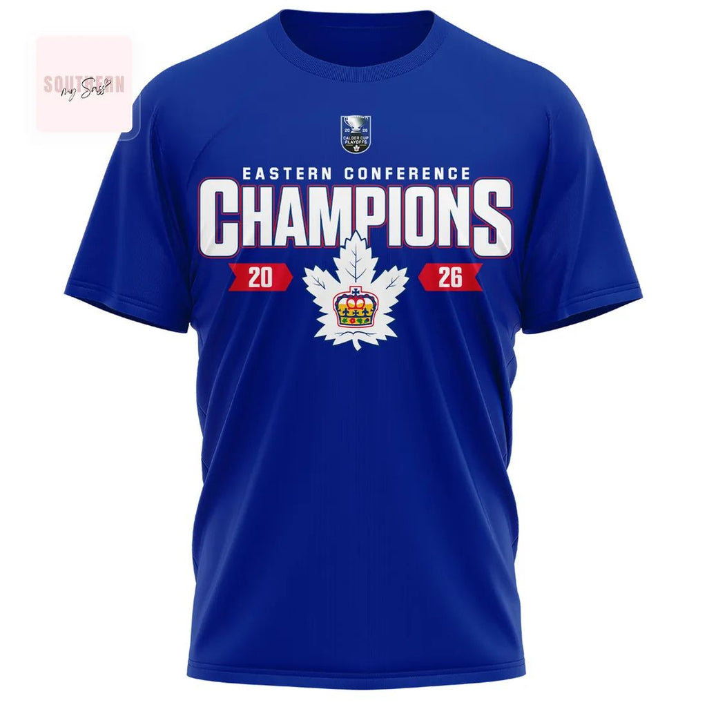 Toronto Marlies 2026 Eastern Conference Champions Commemorative Graphic 3D T-Shirt