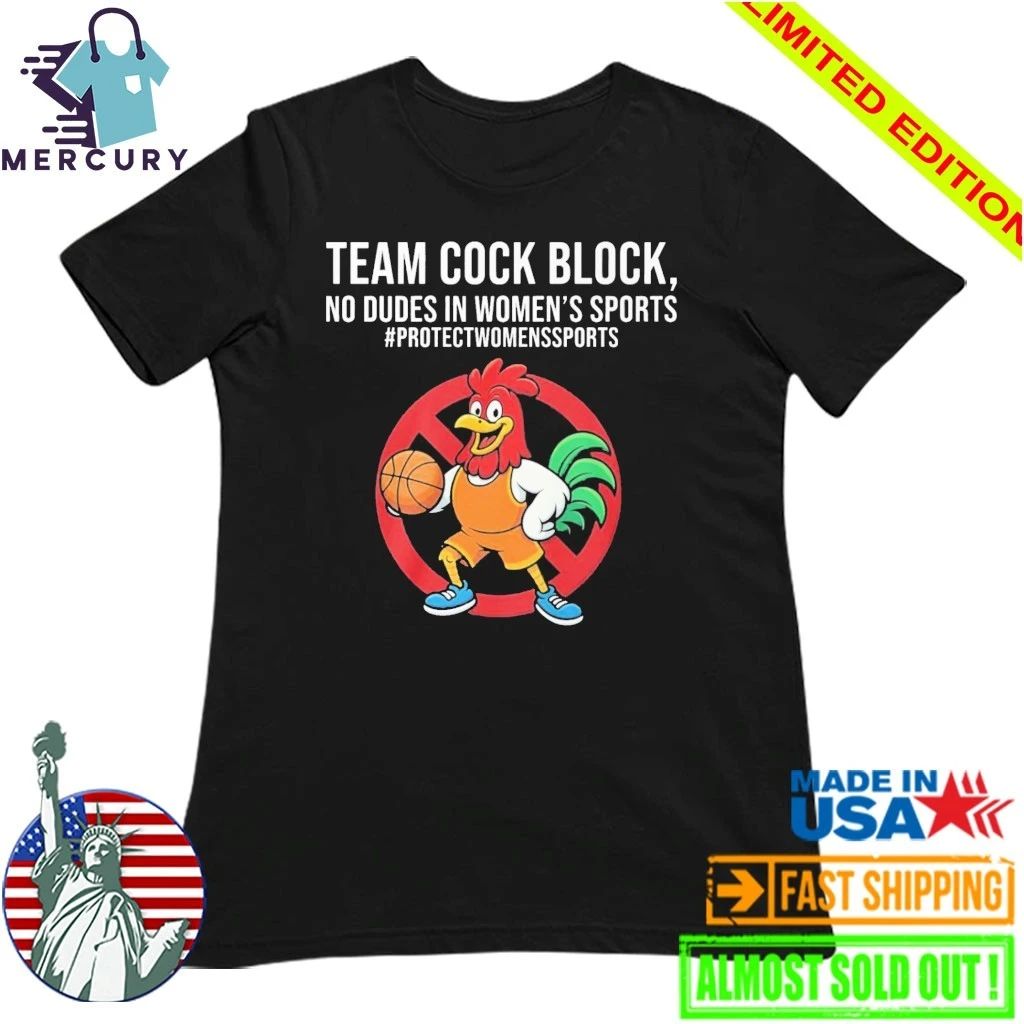 Team Cock Block No Dudes In Women’s Sports Shirt
