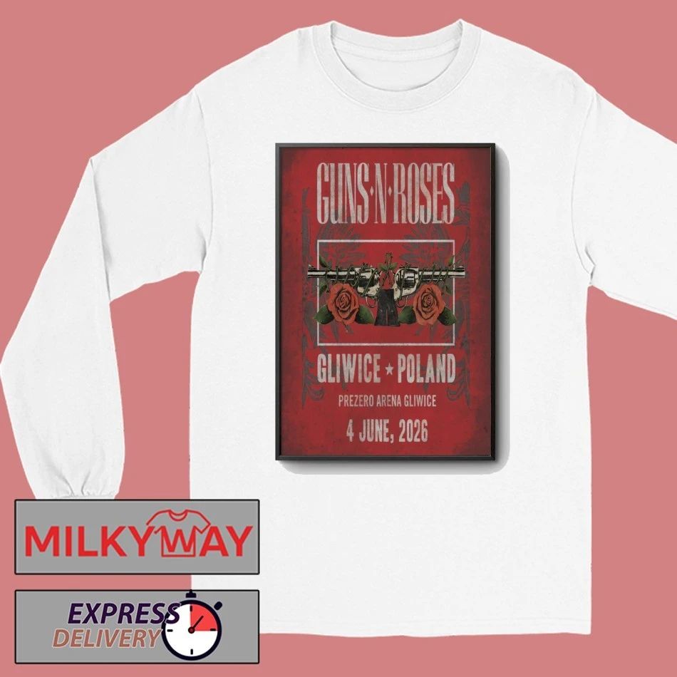 Guns N’ Roses World Tour 2026, Gliwice 04 Jun 2026 Poster shirt