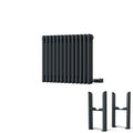 Alpha – Anthracite Column Electric Radiator H500mm x W599mm 3 Column 600w Thermostatic WIFI – Feet Included