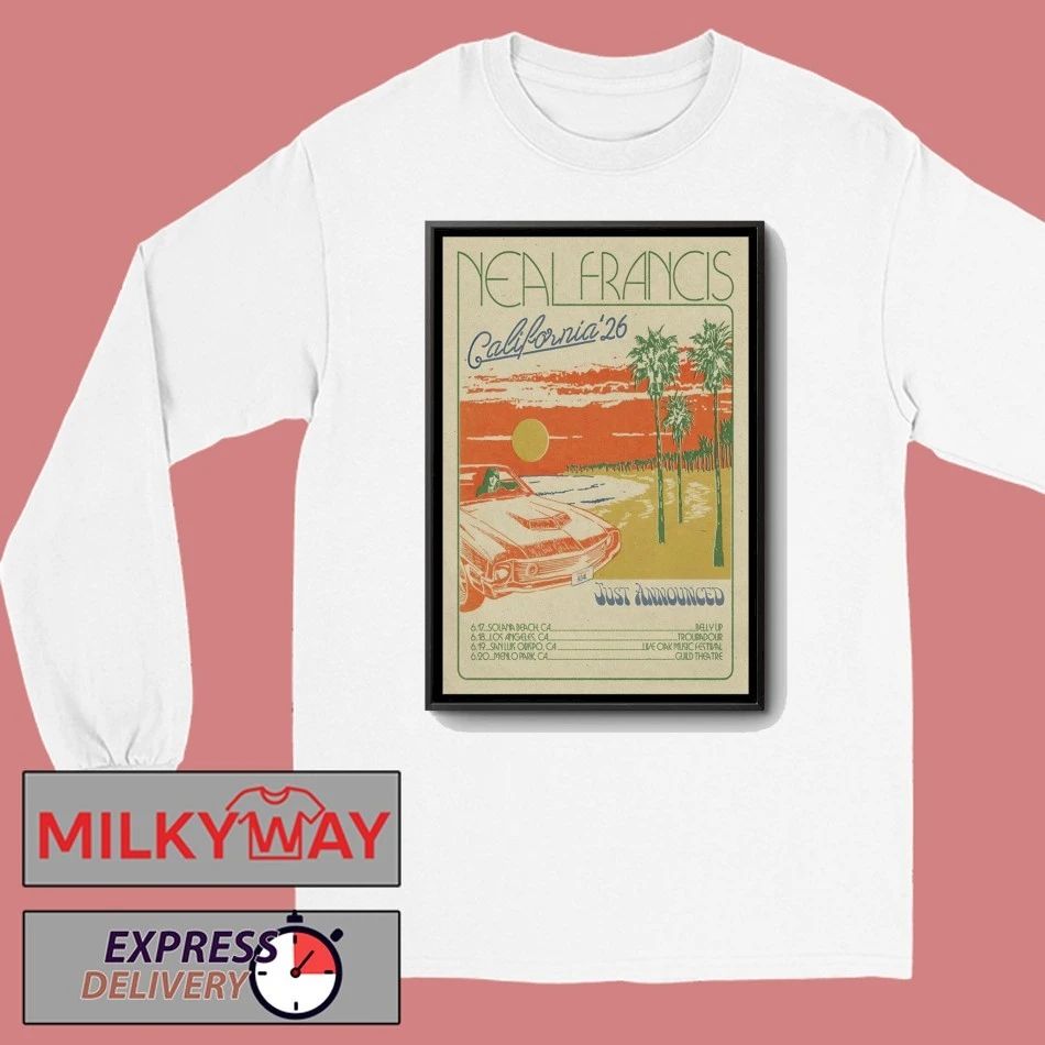 Poster Neal Francis Tour California 2026 shirt