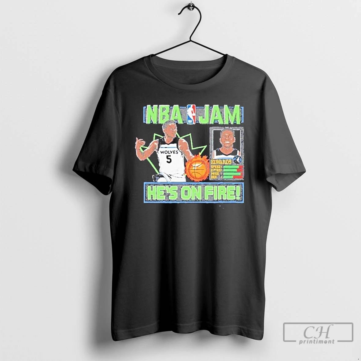 Classic Nba Jam Anthony Edwards Minnesota Timberwolves T Shirts